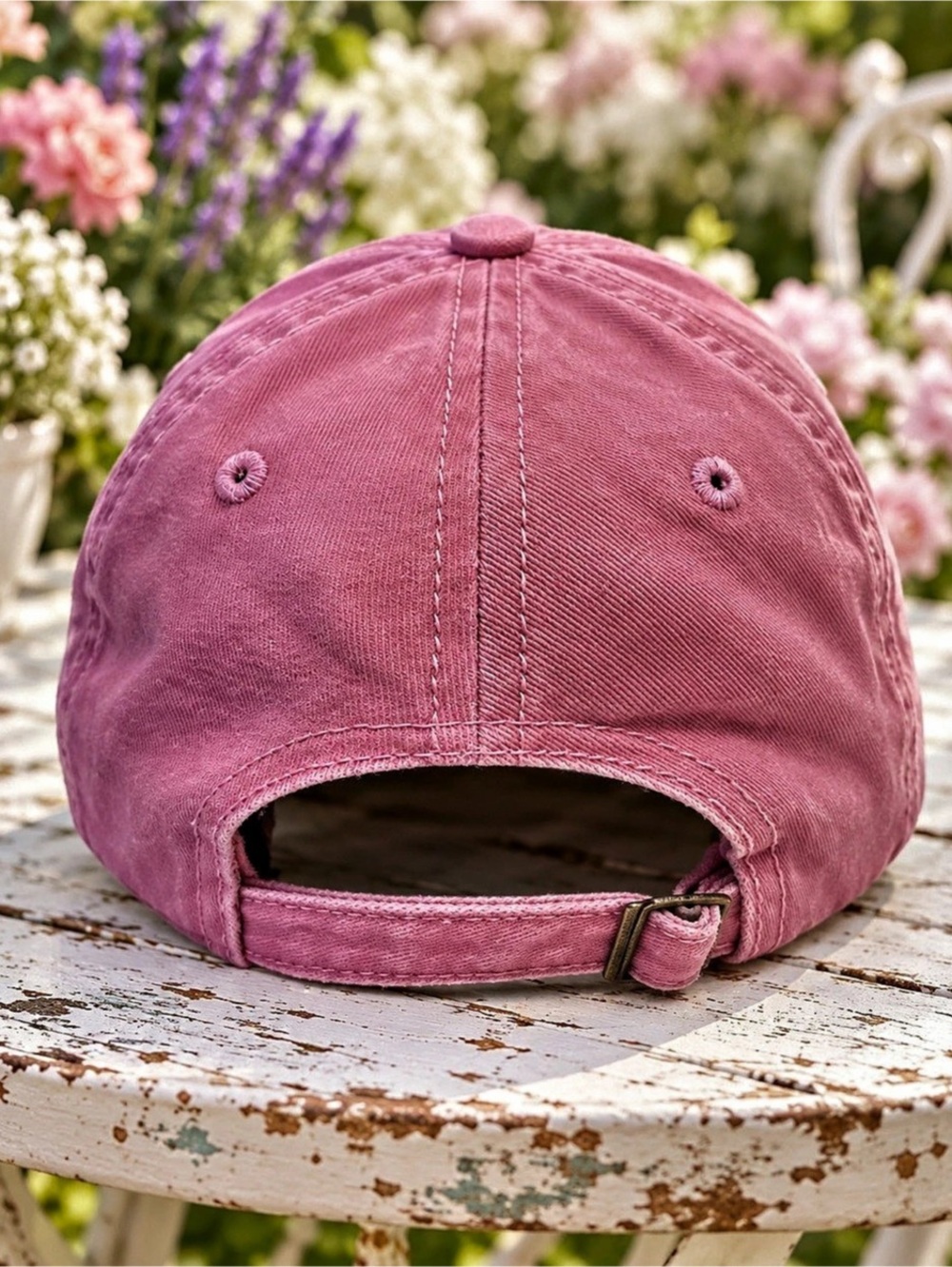 🧢29 Handmade Pink Rhinestone Flower Baseball - Picture 5 of 5